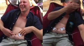 homme veut ressentir la douleur de l'accouchement