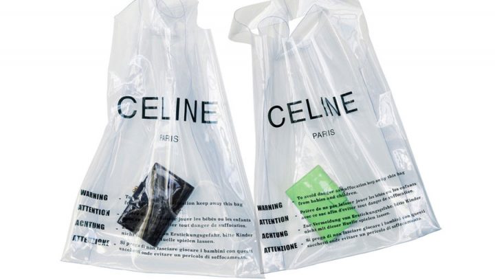 sac en plastique transparent céline