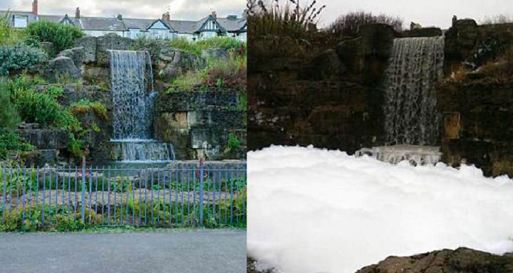 cascade bain à bulles géant liquide vaisselle