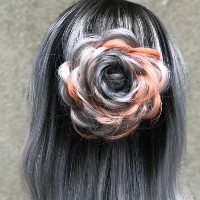 rose cheveux