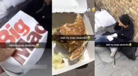hamburger crache cadeau sans-abri