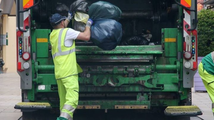 éboueurs, benne à ordures