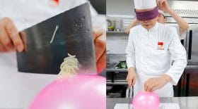 cuisinier coupe pomme de terre ballon