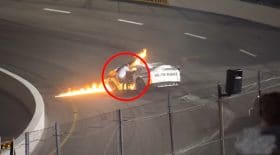 Il sauve son fils d'une voiture enflammée