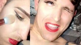 maquillage homme endormit