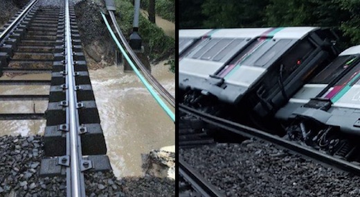 Un train du RER B a déraillé faisant sept blessés