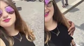 Elle se fait surprendre alors qu'elle prenait un selfie