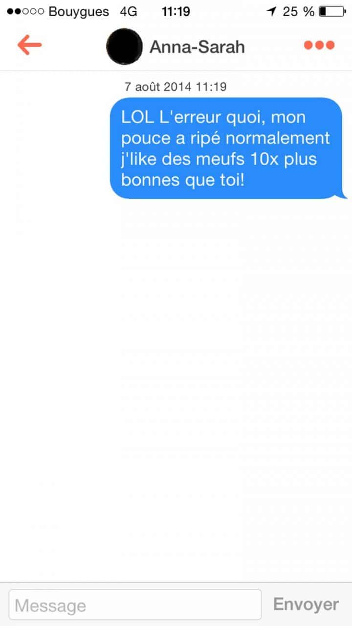 Tinder, conversations, malaise, drague, messages, sms, wtf