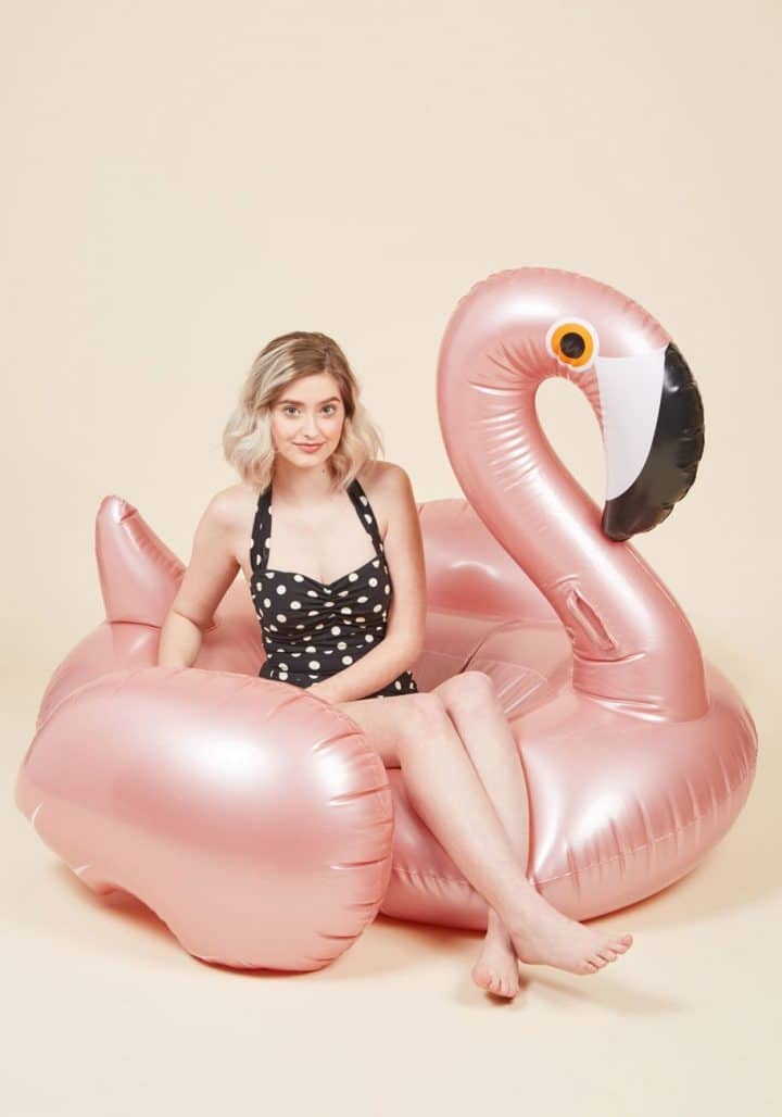 bouee flamant rose gold