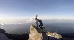 demande en mariage sommet volcan