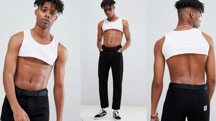 asos crop top pour hommes