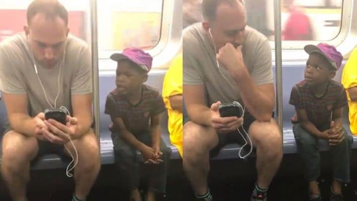 téléphone portable métro partage jeu