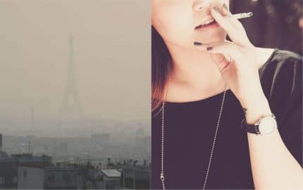 pollution vs cigarette
