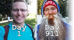 timelapse barbe qui pousse tour du monde