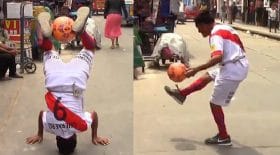 jongle jonglage football vieil homme