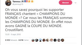 Top Tweet Les Bleus stade de France champions du monde