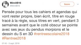 top tweets rentrée des classes 2018