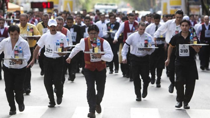 course de serveurs en Argentine