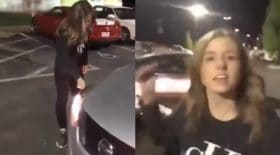 ex petite amie se venge griffe la voiture avec ses clés