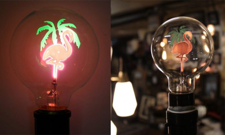 ampoule flamant rose