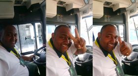 chauffeur de bus dangereux selfie