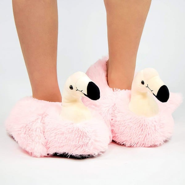 chaussons flamant rose