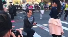 demande en mariage marathon de new york