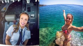 pilote d'avion femme sexy influenceuse