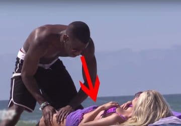 crème solaire sur le dos prank femme pénis