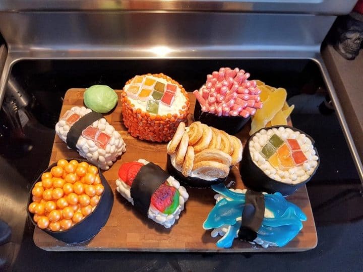 Gateaux en forme de sushis