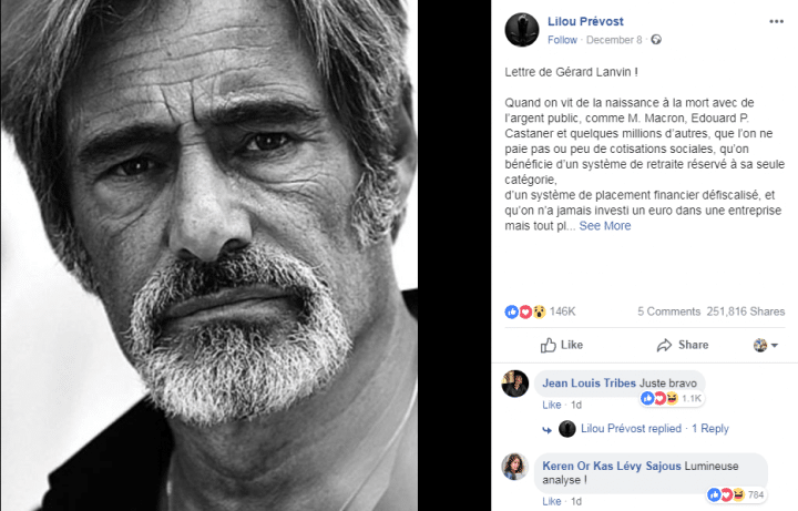 Lettre Gérard Lanvin