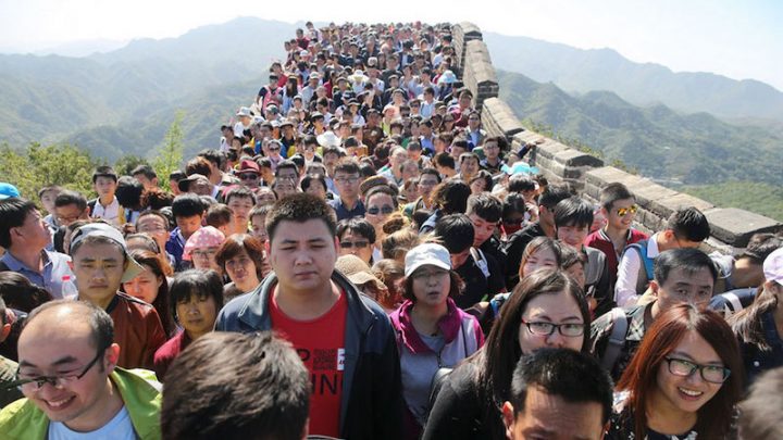 Muraille de Chine bondée