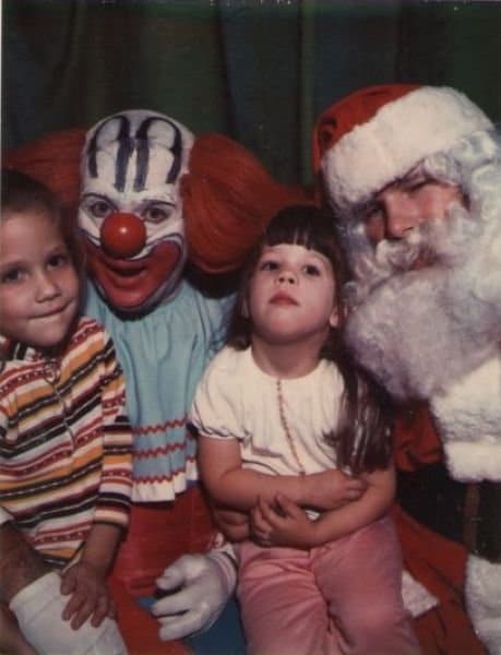 noel clown photo famille