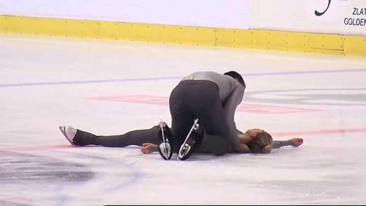 patineuse rate porté accident patinage artistique