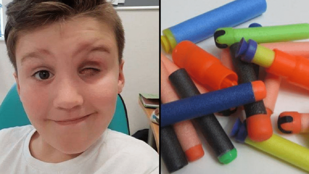 Un garçon de 9 ans perd un œil à cause d'un jouet Nerf - Metrotime