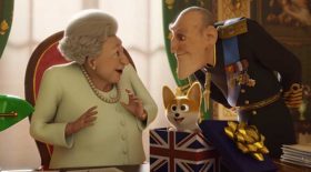 dessin animé corgi de la reine