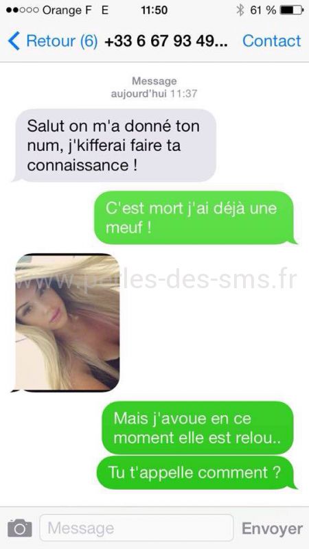 SMS nouveau contact