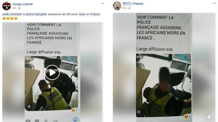 policiers frappent post