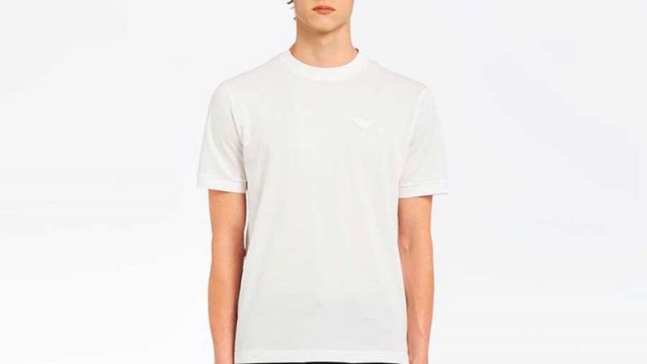 t-shirt blanc prada prix