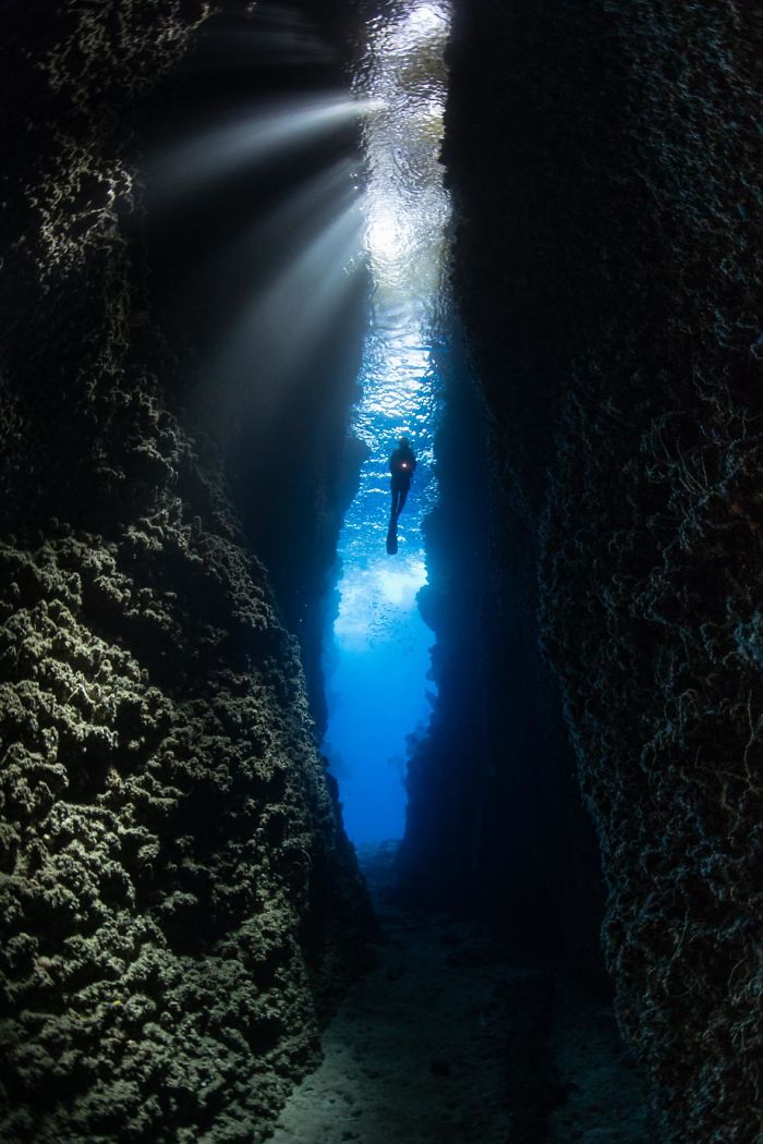 Crevasse sous-marine