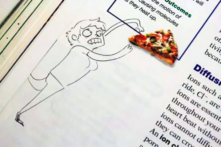 dessin dans livre scolaire