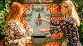 fontaine de prosecco en libre-service restaurant