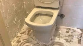 mousse à raser débarrasser odeurs urine toilettes