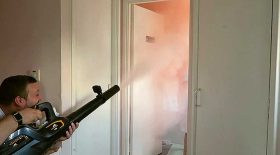 prank souffleur de feuilles poudre de peinture
