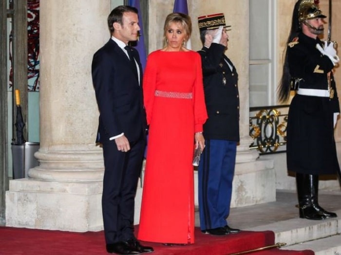 brigitte-macron-magnifique-robe_rouge-president-chinois-dîner