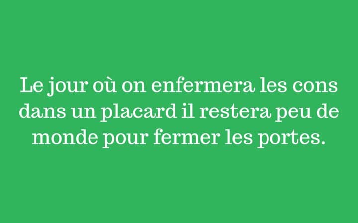 expression à la con