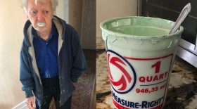 grand-père avale pot de peinture confond yaourt