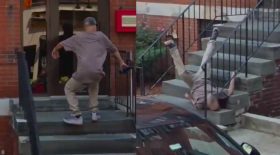 homme tombe escaliers google maps