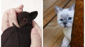 Collage jouets laine