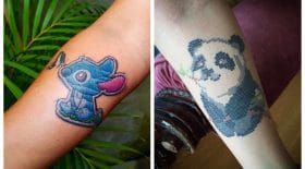 Collage tatouage broderie
